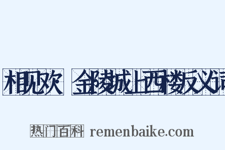 相见欢·金陵城上西楼反义词是什么意思的图片